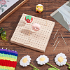 196-Hole Square Oak Wooden Cake Pop Stand Displays WOOD-WH0124-19-4