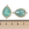 Natural Amazonite Faceted Teardrop Links G-B126-03G-02-3