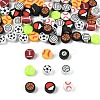 100Pcs Handmade Polymer Clay Beads CLAY-FP0001-10-1