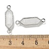 Natural Quartz Crystal Faceted Double Terminal Pointed Rock Crystal Hexagon Connector Charms G-G181-04P-01-3