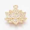 Brass Micro Pave Cubic Zirconia Charms ZIRC-Q002-108G-1