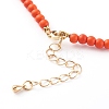 Natural Shell Initial Pendant Necklaces NJEW-JN03405-6