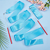 3Pcs Polycotton Dance Ribbons with Wand AJEW-CN0004-17-3