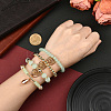 1 Set Acrylic & Glass Beaded Stretch Bracelet Sets BJEW-SP0001-11-4