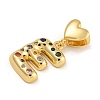 Brass Micro Pave Colorful Cubic Zirconia Pendants KK-P281-01G-E-2