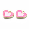 Rack Plating Alloy Enamel Pendants ENAM-T014-03F-RS-3