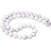 Frosted Natural Howlite Bead Strands G-PH0028-8mm-01-5