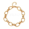 304 Stainless Steel Oval Link Chains Bracelets for Women X-BJEW-G780-05G-4