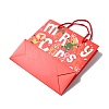 Christmas Santa Claus Print Paper Gift Bags with Nylon Cord Handle CARB-K003-01C-02-3