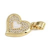 Brass Micro Pave Cubic Zirconia Enamel Pendants LS-KK-Z123-19G-01-2