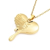 Melting Heart 304 Stainless Steel Pendant Necklaces NJEW-G083-02C-G-2