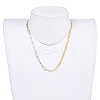 Brass Curb Chain/Paperclip Chain Necklaces X-NJEW-JN02781-01-4