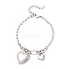 316 Stainless Steel Locket Charms Bracelets BJEW-JB13180-2