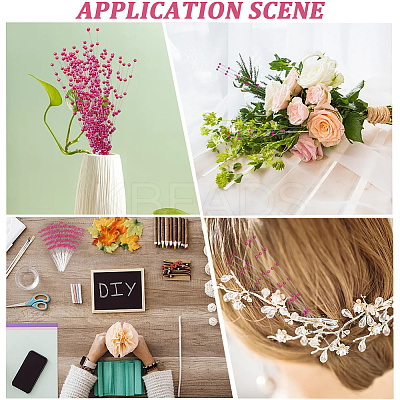 Plastic Imitation Pearl Artificial Flower Bouquet FIND-WH20003-87E-1