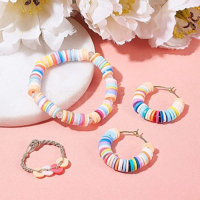24 Colors Handmade Polymer Clay Beads CLAY-X0011-03A-1