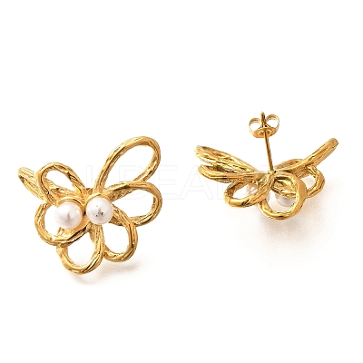 304 Stainless Steel Stud Earrings EJEW-A123-01C-G-1