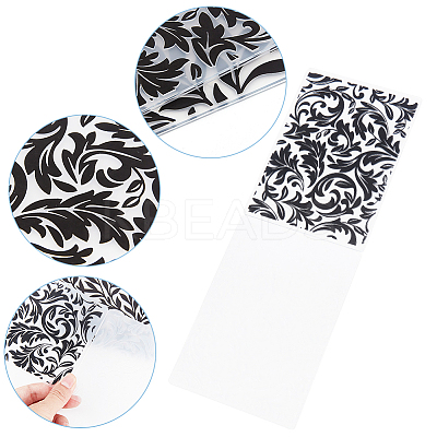2Pcs 2 Styles Plastic Embossing Folders DIY-CP0008-88-1