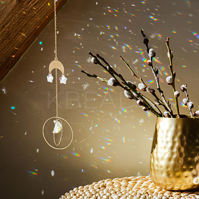 Glass Rhinestone Pendant Decoration HJEW-PH01748-1