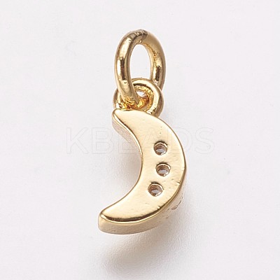 Brass Cubic Zirconia Pendants KK-P134-15-1