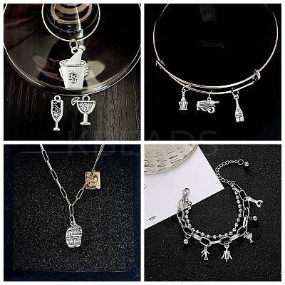 100pcs 10 Style Tibetan Style Alloy Pendants TIBEP-CJ0001-27-1