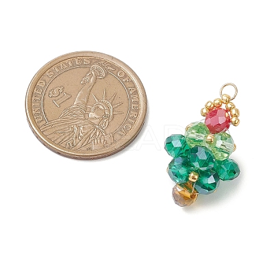 Glass Christmas Tree Pendants PALLOY-MZ00976-01-1