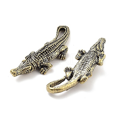 Brass Crocodile Figurines Statues for Home Desktop Feng Shui Ornament KK-A216-12AB-1