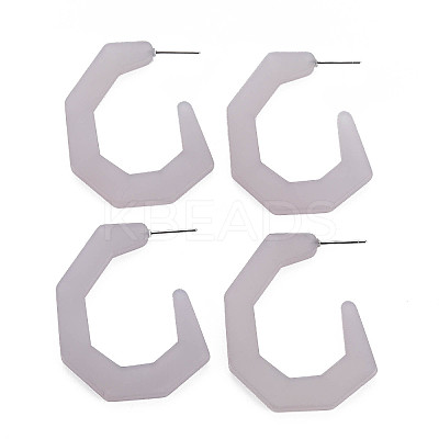 Large C-shape Stud Earrings for Girl Women KY-Q058-081A-1