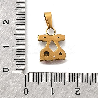 304 Stainless Steel Rhinestone Pendants STAS-Z158-07G-02-01-1