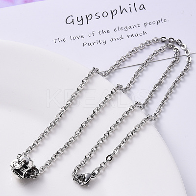 Non-Tarnish 304 Stainless Steel Cable Chain Necklace NJEW-S420-004P-1