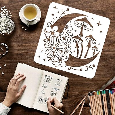 Plastic Reusable Drawing Painting Stencils Templates DIY-WH0172-537-1