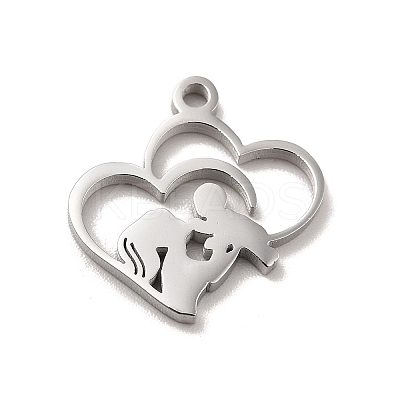 Non-Tarnish Mother's Day Theme 304 Stainless Steel Pendants LS-STAS-E171-03P-06-1
