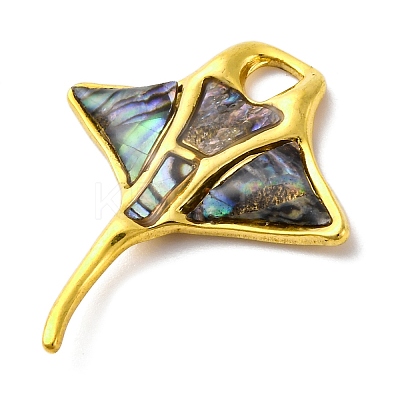 304 Stainless Steel Pave Natural Paua Shell/Abalone Shell Pendants LS-STAS-S163-20G-1