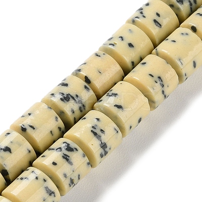 Imitation Dalmatian Handmade Porcelain Beads Strands PORC-H011-06A-1