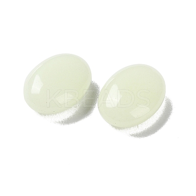 Synthetic Luminous Stone Flat Oval Palm Stone G-B063-02A-1