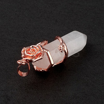 Natural Quartz Crystal Pointed Pendants G-L524-13RG-03-1