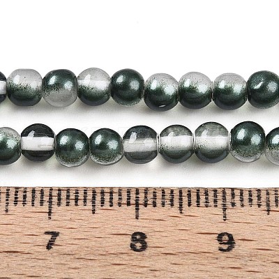 Baking Paint Transparent Glass Beads X1-DGLA-N011-4mm-07-1