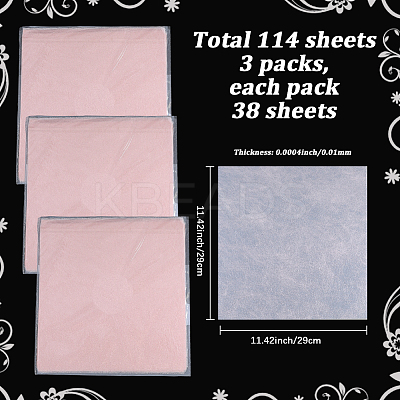 114Pcs Square Cotton Flower Bouquet Wrapping Paper Decoration AJEW-SP0004-30A-1
