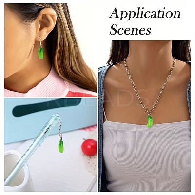 10Pcs Opaque Resin Vegetable Pendants RESI-YW0005-65-1