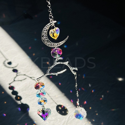Alloy Moon & Branches Hanging Ornaments PW-WG23D97-01-1