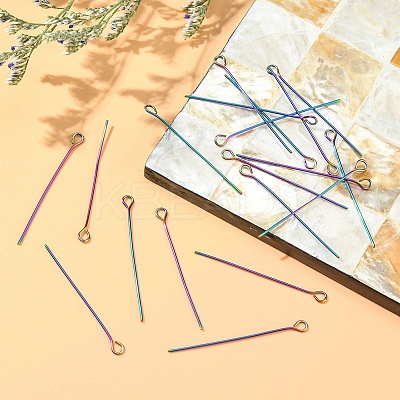 304 Stainless Steel Eye Pins STAS-YW0001-40-1