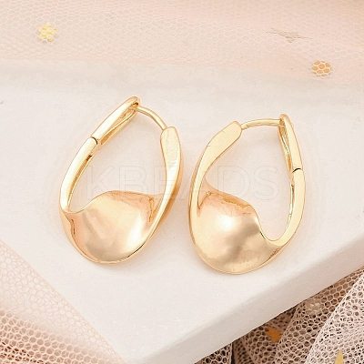 Rack Plating Brass Clear Cubic Zirconia Hoop Earrings EJEW-M090-01G-03-1