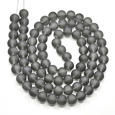 Baking Paint Transparent Glass Bead Strands GLAA-S031-6mm-12-1