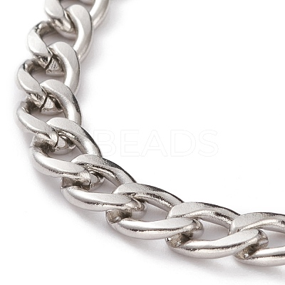 Tarnish Resistant Men's 304 Stainless Steel Cuban Chains Bracelets and Necklaces Jewelry Sets SJEW-JS01159-1