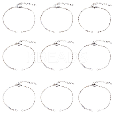 20Pcs 304 Stainless Steel Cable Chain Bracelet Making AJEW-SP0001-01-1