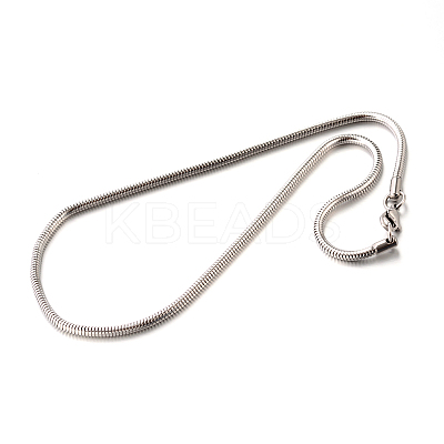 Tarnish Resistant 304 Stainless Steel Snake Chain Necklaces LS-STAS-M174-005P-3.2B-1