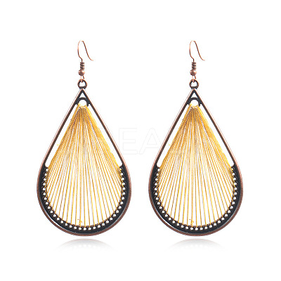 Bohemia Style Alloy Dangle Earrings EJEW-F238-06D-1
