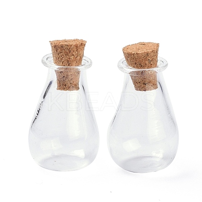 Glass Cork Bottles Ornament AJEW-O032-02F-1