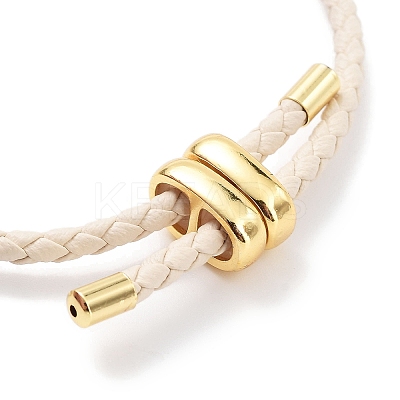 Braided Round Imitation Leather Bracelets Making BJEW-H610-03G-08-1