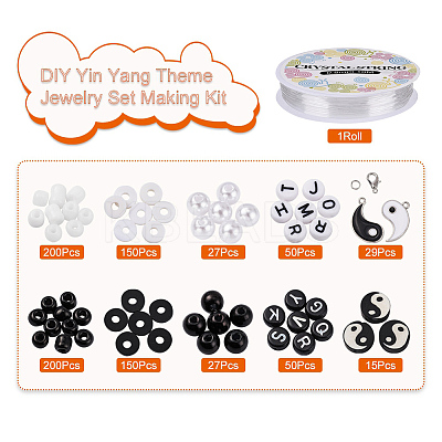 DIY Yin Yang Theme Jewelry Set Making Kit DIY-YW0004-67-1