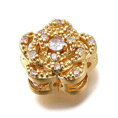 Brass Pave Cubic Zirconia Multi-strand Links KK-F913-10G-03-1